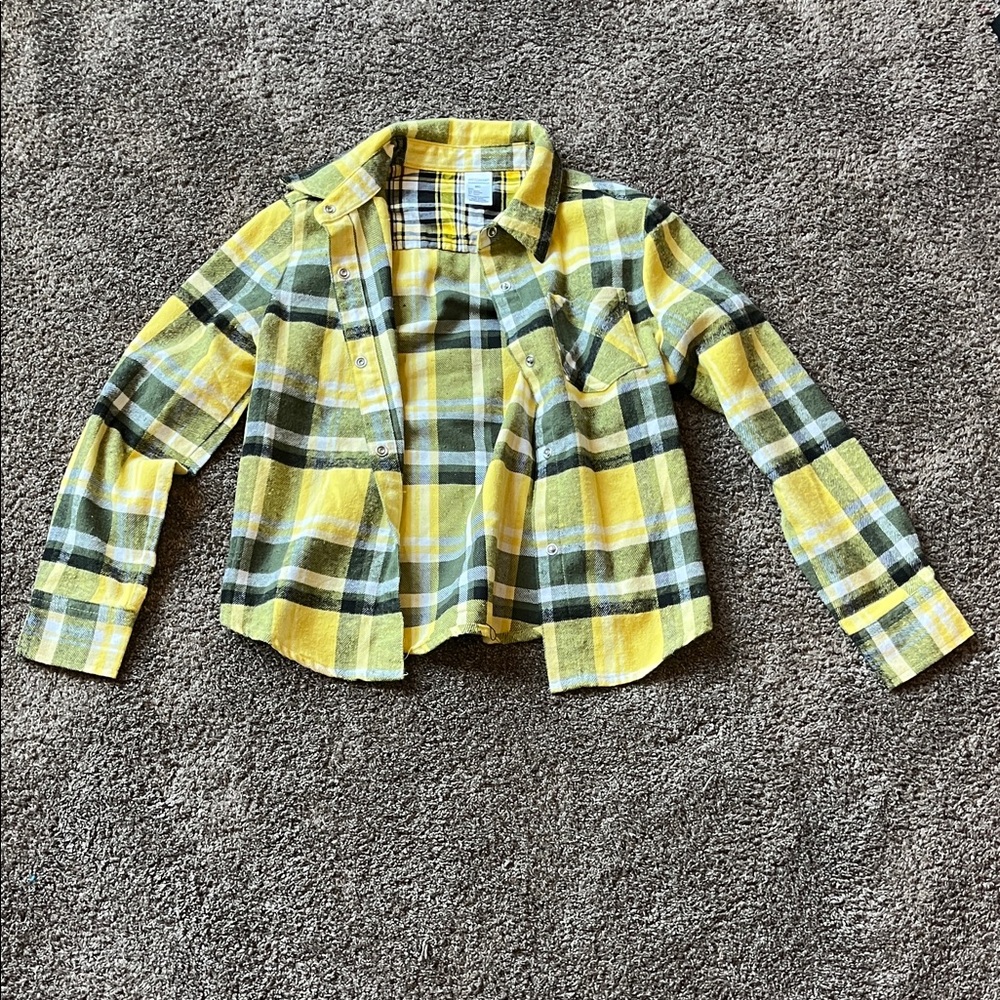 Weissman Yellow Plaid Kids Dance Shirt